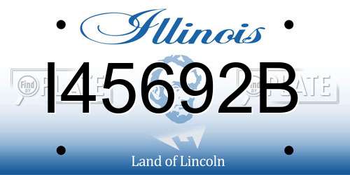 I45692B Illinois License Plate
