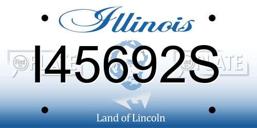 I45692S Illinois License Plate