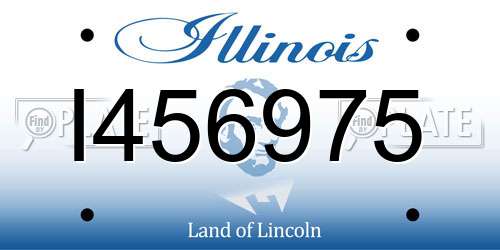 I456975 Illinois License Plate