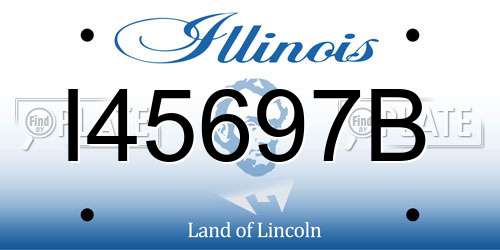 I45697B Illinois License Plate