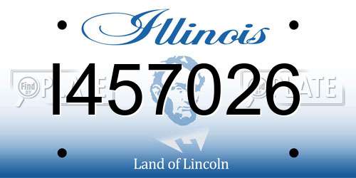 I457026 Illinois License Plate