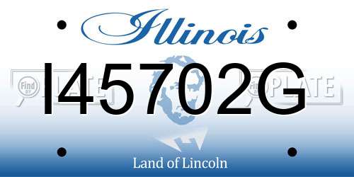 I45702G Illinois License Plate
