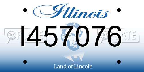 I457076 Illinois License Plate