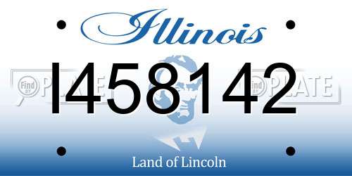I458142 Illinois License Plate