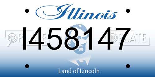 I458147 Illinois License Plate