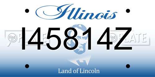 I45814Z Illinois License Plate
