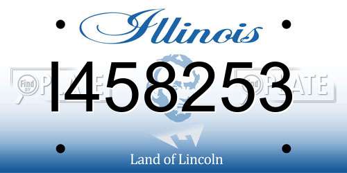 I458253 Illinois License Plate