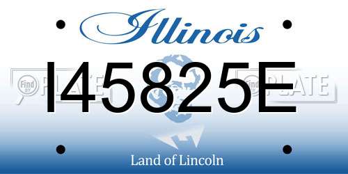 I45825E Illinois License Plate