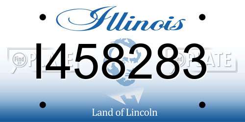 I458283 Illinois License Plate