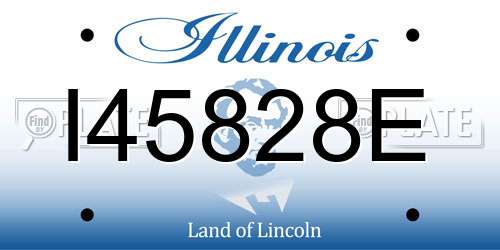 I45828E Illinois License Plate