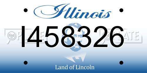 I458326 Illinois License Plate