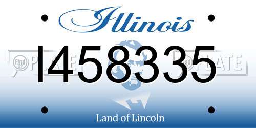 I458335 Illinois License Plate