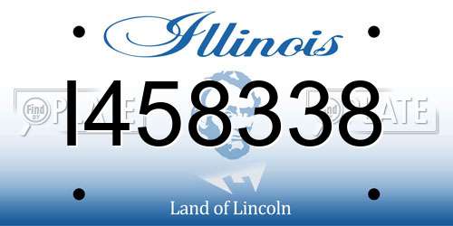 I458338 Illinois License Plate