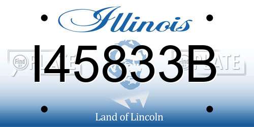 I45833B Illinois License Plate