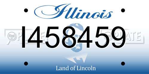 I458459 Illinois License Plate