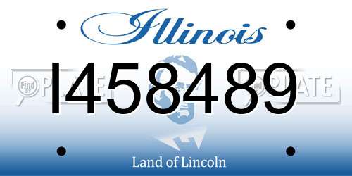 I458489 Illinois License Plate