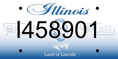I458901 Illinois License Plate