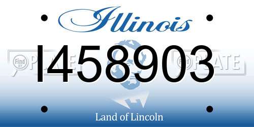 I458903 Illinois License Plate