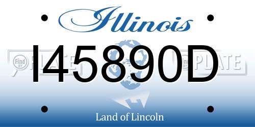 I45890D Illinois License Plate