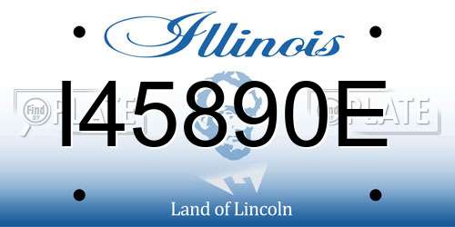 I45890E Illinois License Plate