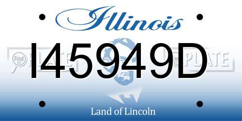 I45949D Illinois License Plate