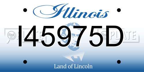 I45975D Illinois License Plate