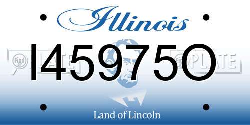 I45975O Illinois License Plate