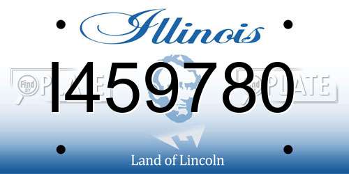 I459780 Illinois License Plate