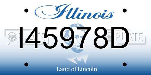 I45978D Illinois License Plate