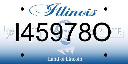 I45978O Illinois License Plate