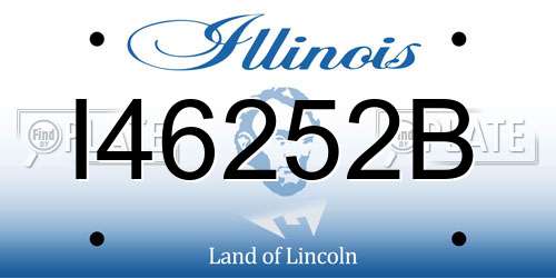 I46252B Illinois License Plate