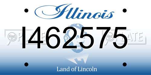 I462575 Illinois License Plate