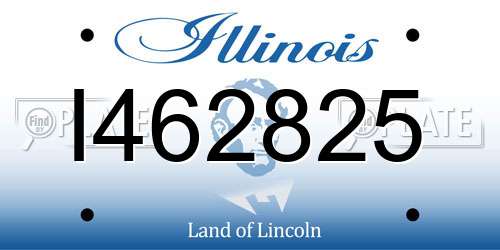 I462825 Illinois License Plate