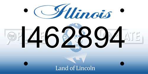 I462894 Illinois License Plate