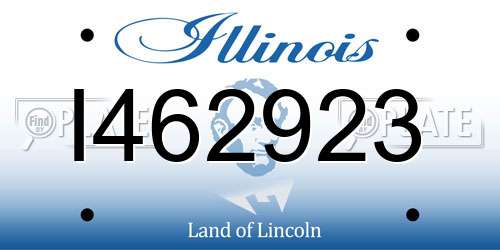 I462923 Illinois License Plate