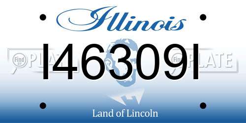 I46309I Illinois License Plate