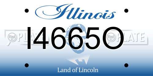 I4665O Illinois License Plate