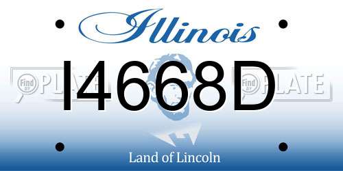 I4668D Illinois License Plate