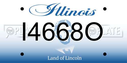 I4668O Illinois License Plate