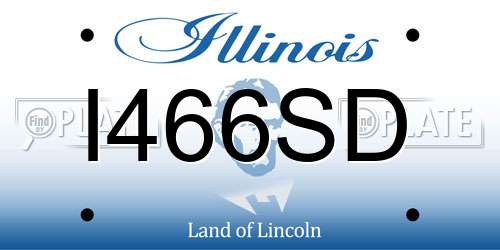 I466SD Illinois License Plate