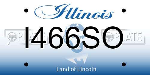 I466SO Illinois License Plate