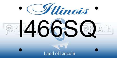 I466SQ Illinois License Plate