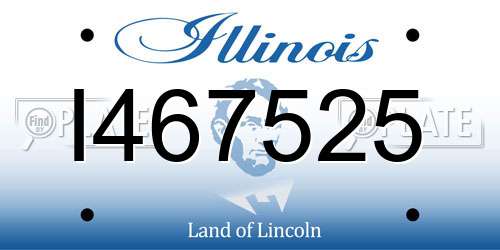 I467525 Illinois License Plate