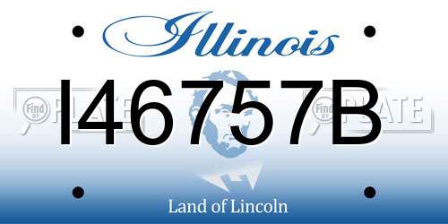 I46757B Illinois License Plate