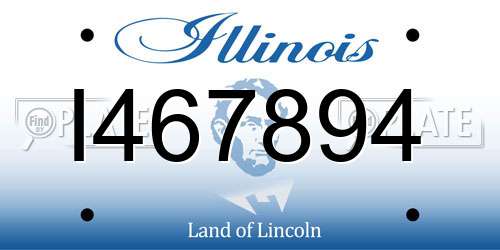 I467894 Illinois License Plate
