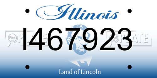 I467923 Illinois License Plate
