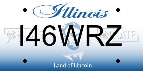 I46WRZ Illinois License Plate