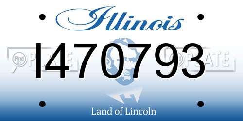 I470793 Illinois License Plate