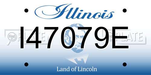 I47079E Illinois License Plate