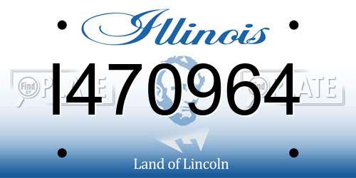 I470964 Illinois License Plate